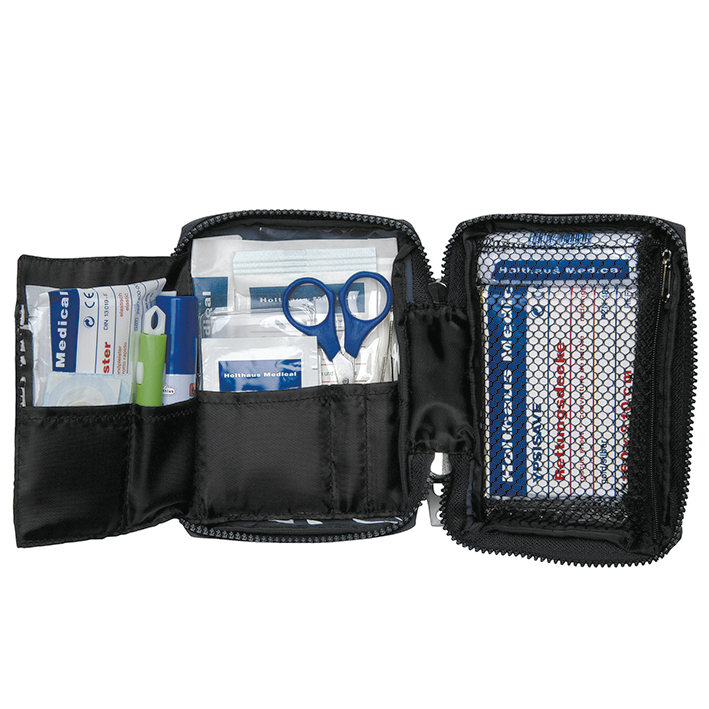 TRAVEL Erste-Hilfe-Verbandtasche blau/rot, 17 x 12 x 6 cm