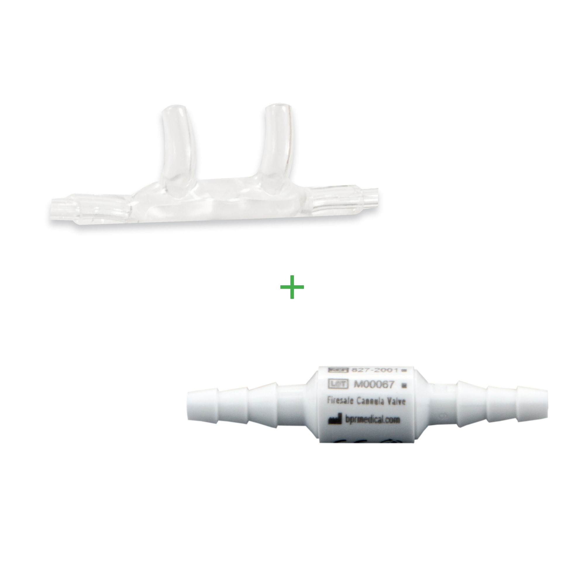 AEROpart Sauerstoffbrille gebogen Nasenstutzen soft mit Firesafe® Schlauchverbinder