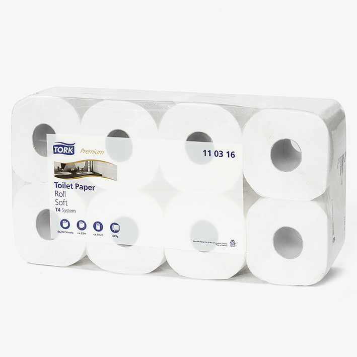 Toilettenpapier Tork Premium Toilet Soft, 3-lagig, hochweiß (72 Rl.)