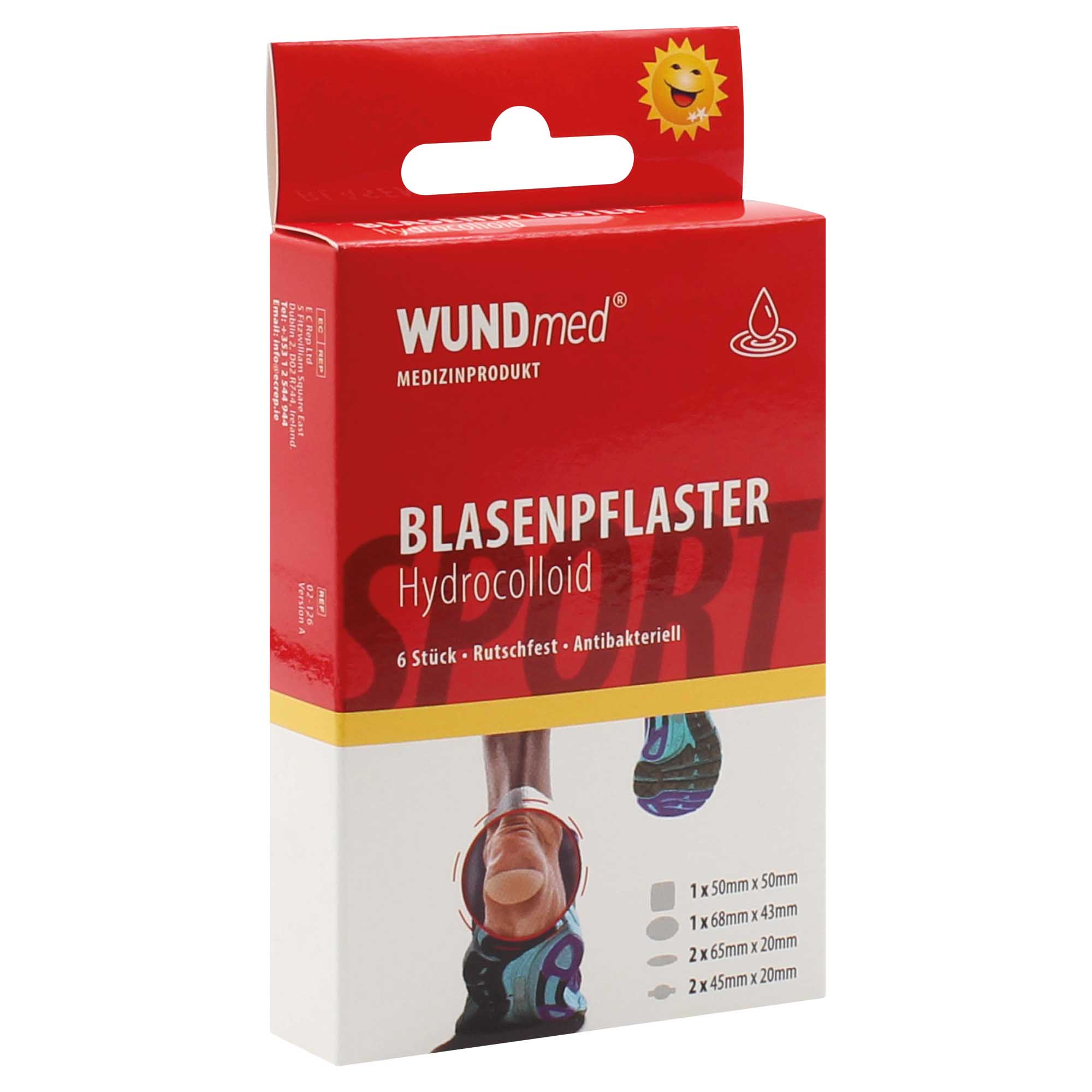 WUNDmed® Blasenpflaster Hydrocolloid Transparent 6 Stück/Packung
