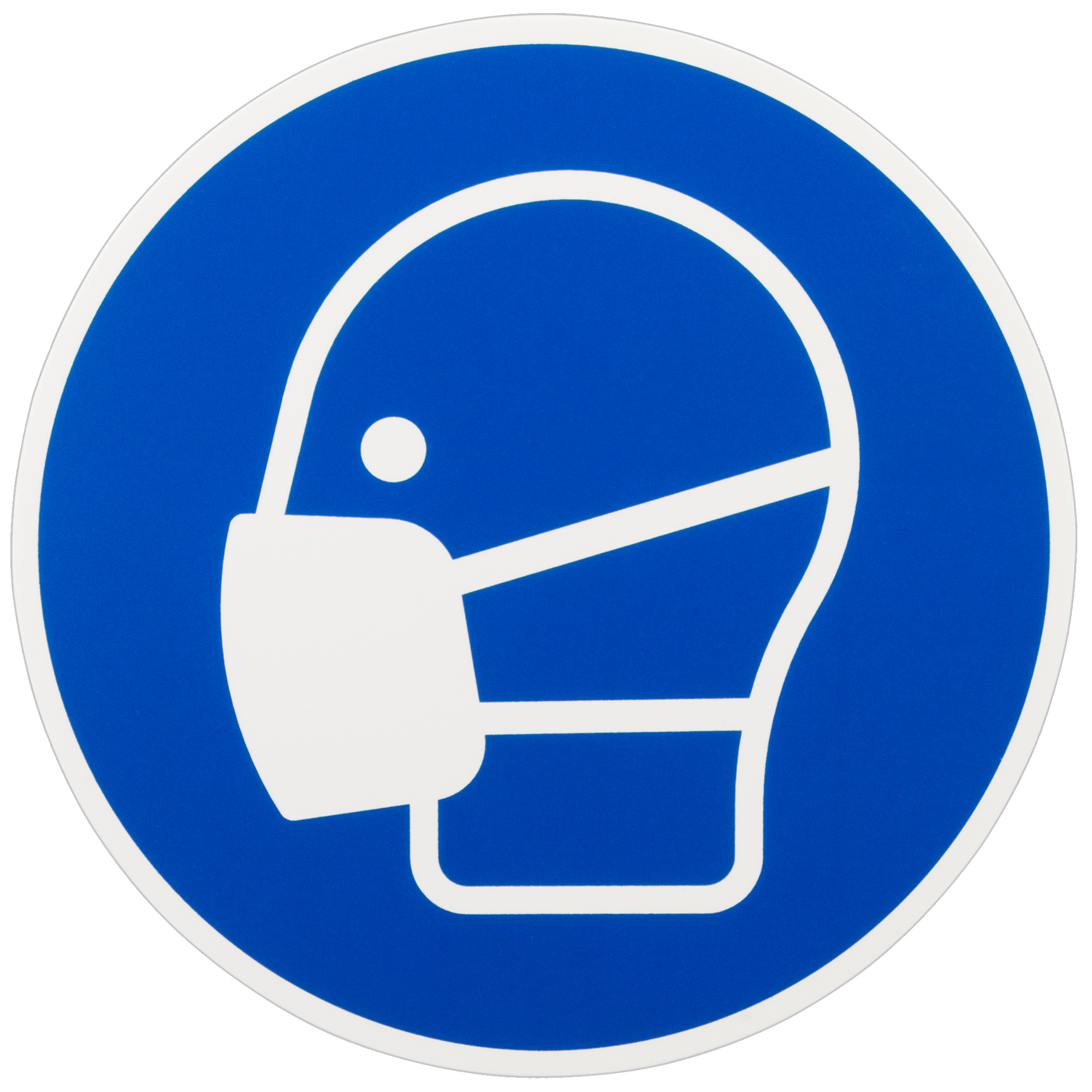 Gebotszeichen Maske benutzen ISO 7010 / M016 Symbol Maskenpflicht