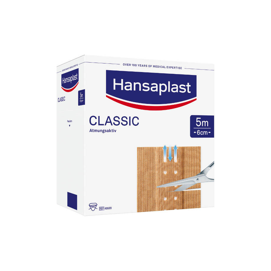 Hansaplast Classic Wundschnellverband, 5 m x 6 cm