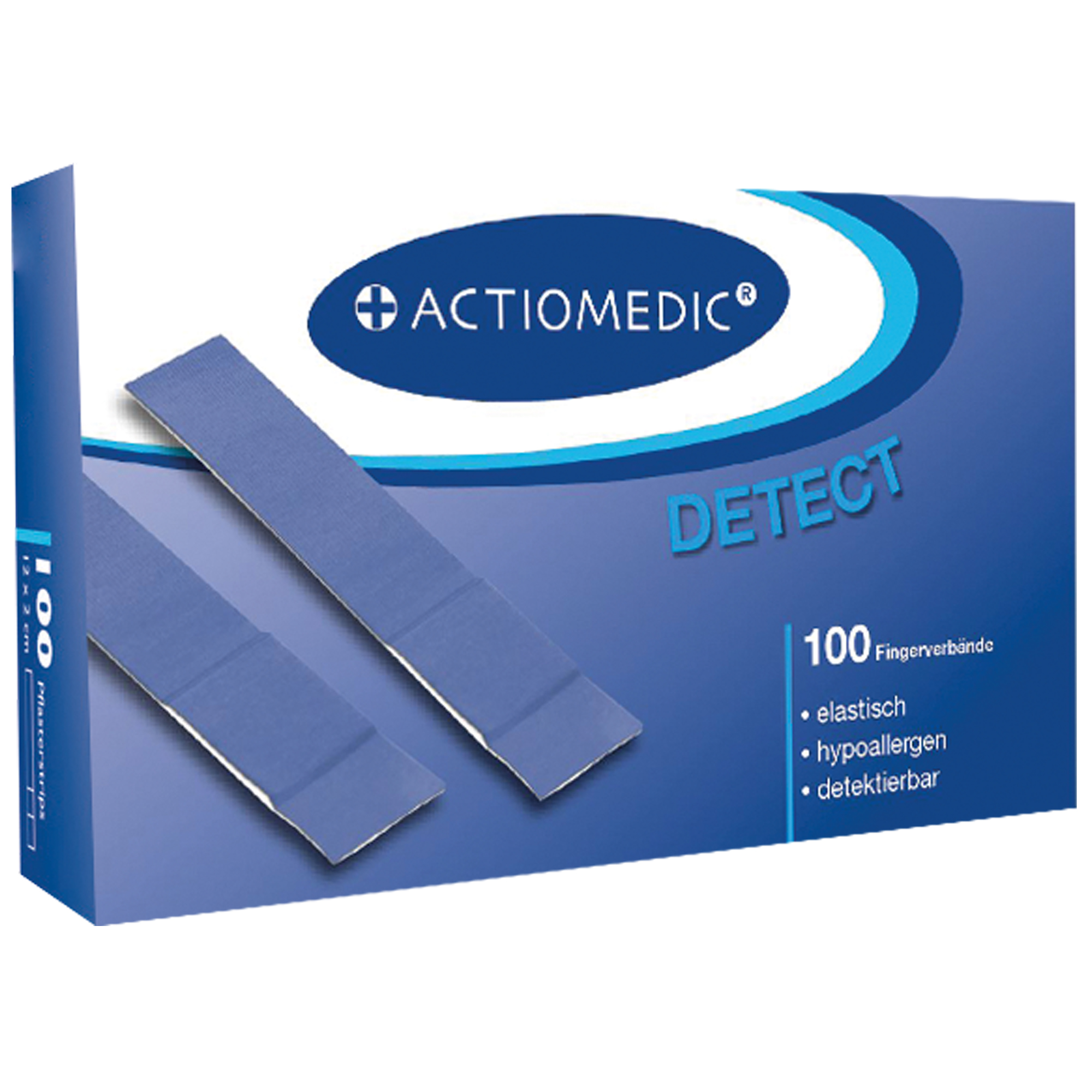 Actiomedic® DETECT Fingerverband elastisch Blau 12 x 2 cm