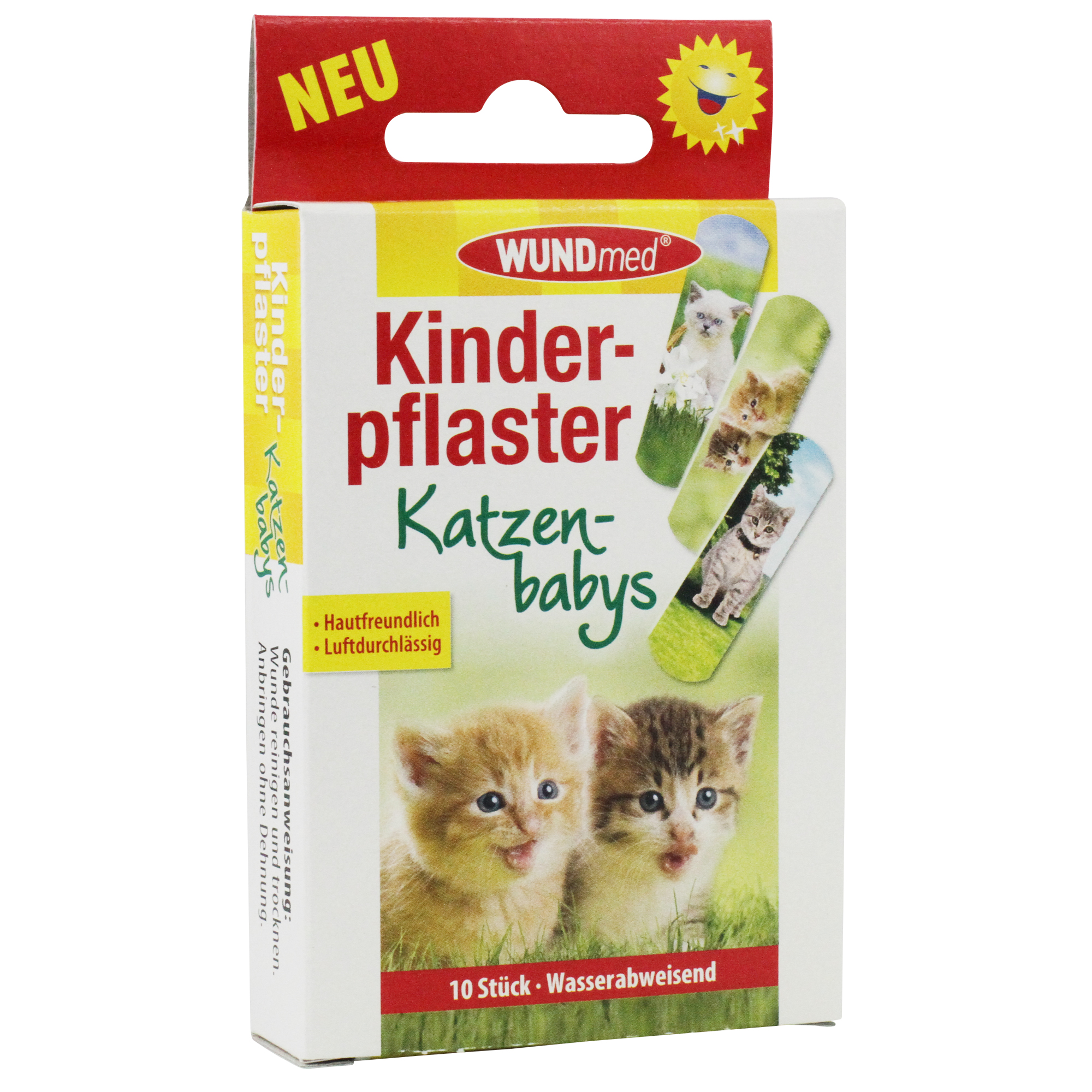 WUNDmed® Kinderpflaster "Katzenbabys" 63 x 19 cm 10 Stück/Packung