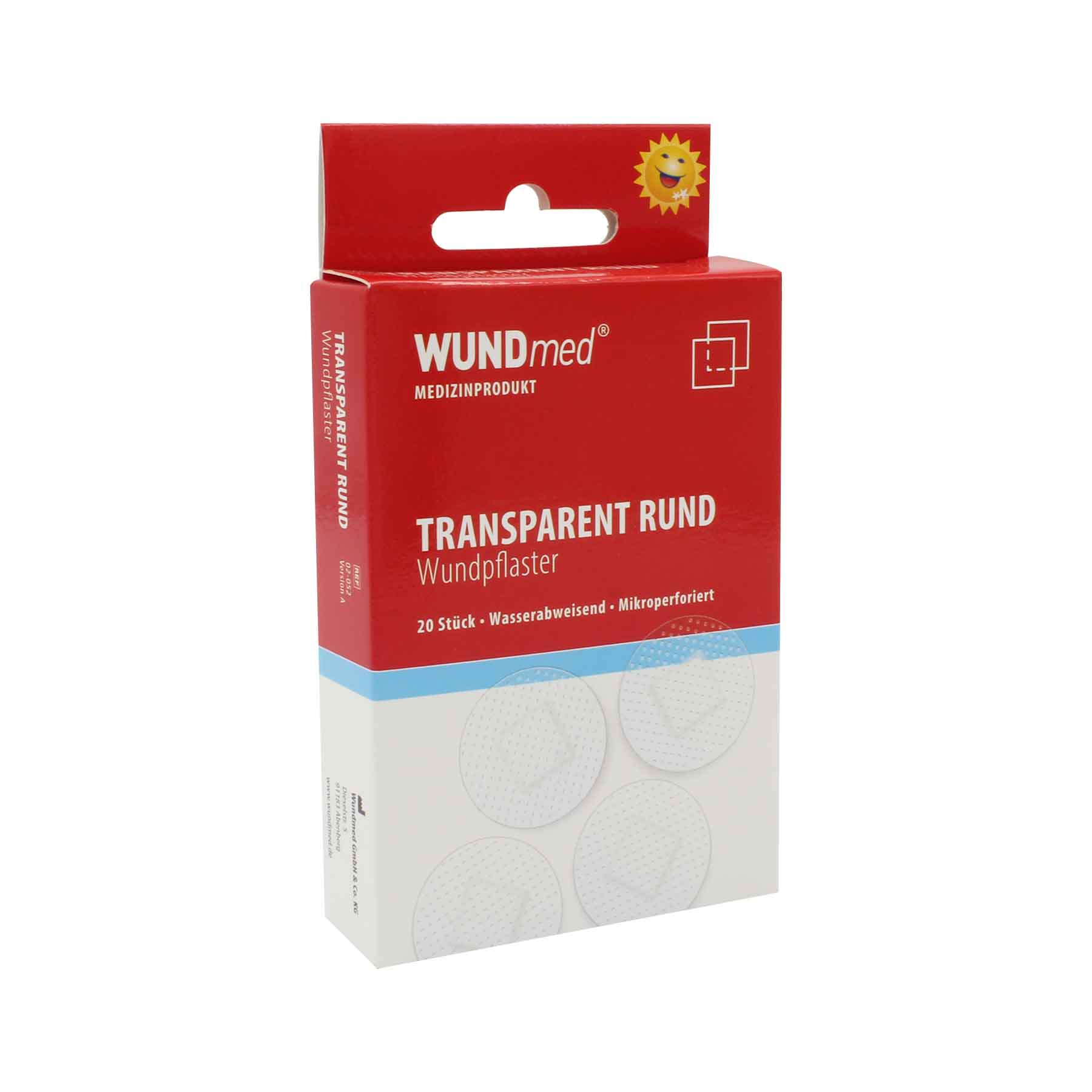 WUNDmed® Wundpflaster runde Form Ø 2,5 cm Transparent