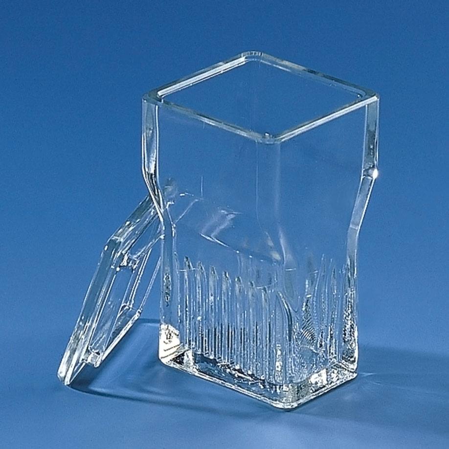 Färbetrog, Natron-Kalk-Glas, Typ Hellendahl, mit Erweiterung