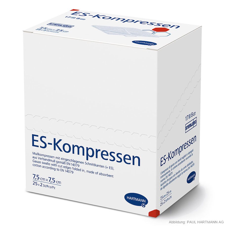 ES-Kompressen steril 8-fach 7,5 x 7,5 cm (25 x 2 Stck.)