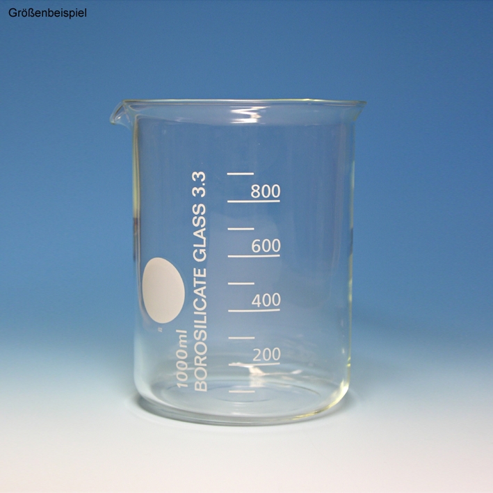Becherglas mit Teilung 100 ml niedere Form