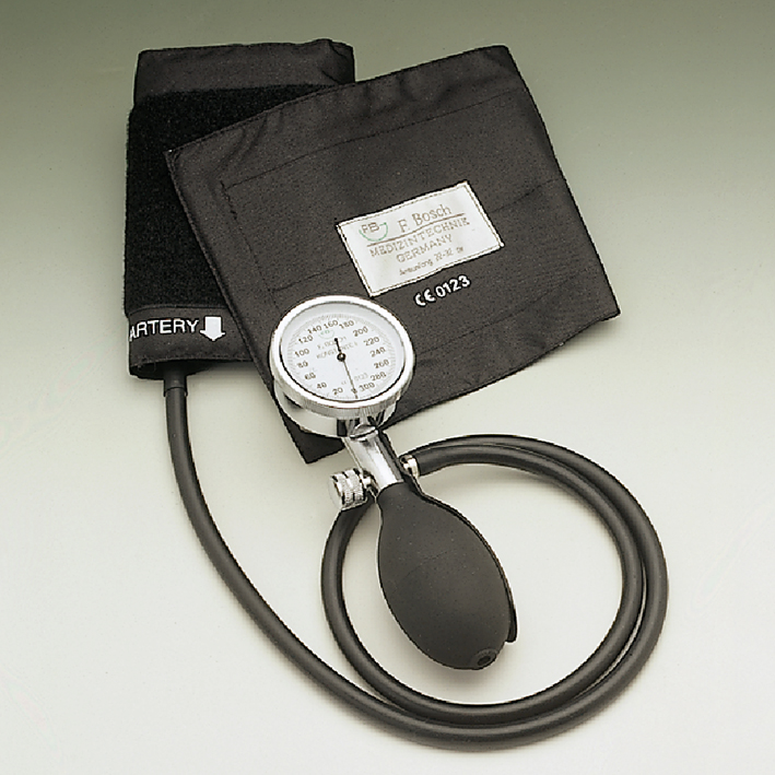 Konstante I Blutdruckmessgerät schwarz im Etui, Kunststoff verchromt