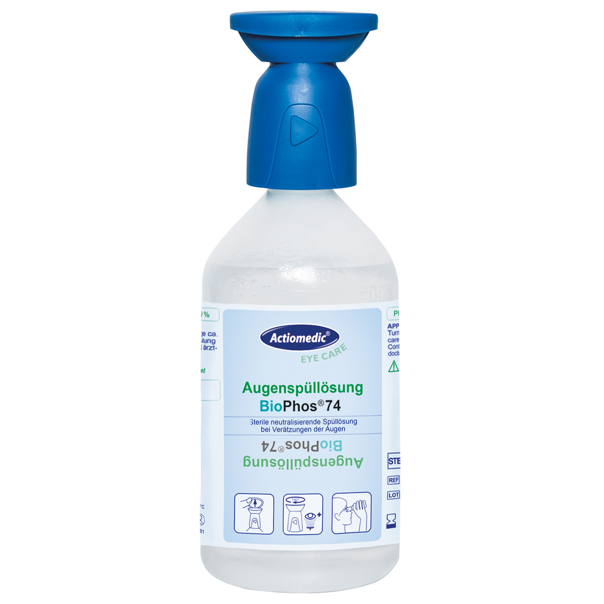 Actiomedic EYE CARE Augenspülflasche mit BioPhos74 (4,9 %) 500 ml