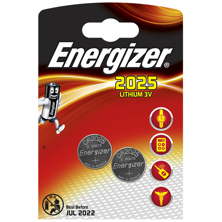 Energizer Batterie Typ CR2025, 3 V (2er-Pack) #E301021502#