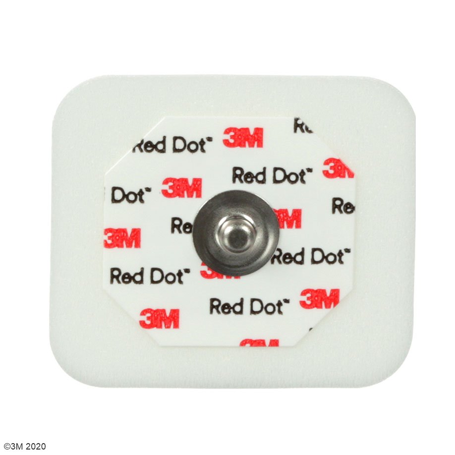 3M Red Dot EKG-Überwachungselektroden f. Erw. f.Intensiv 3,5 x 4 cm (50 Stck.)