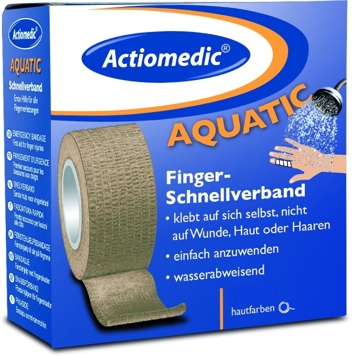 Actiomedic AQUATIC Schnellverband 5 cm x 7 m selbsthaftend