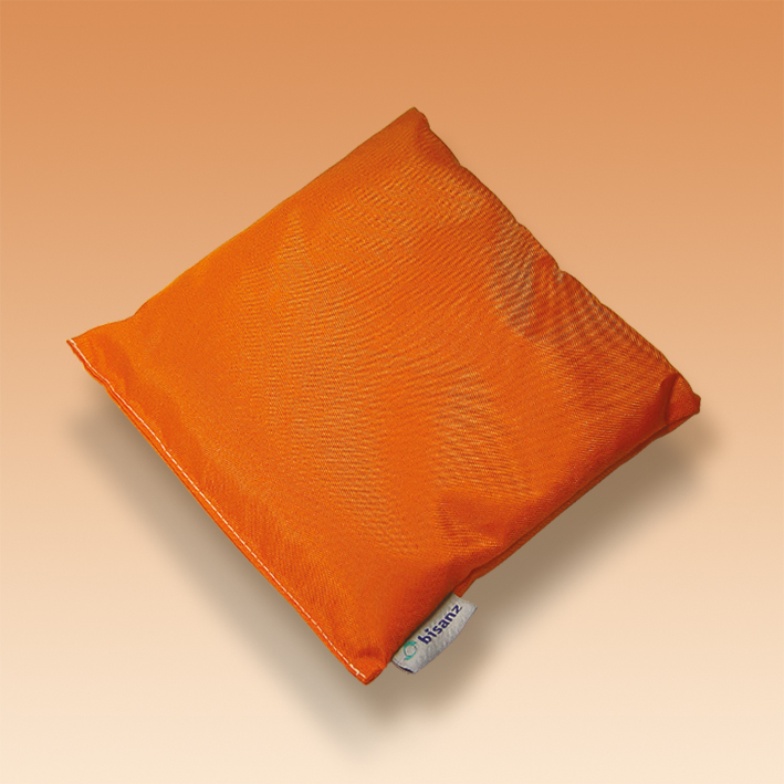Kirschkernkissen mit Nylonbezug orange 20 x 20 cm