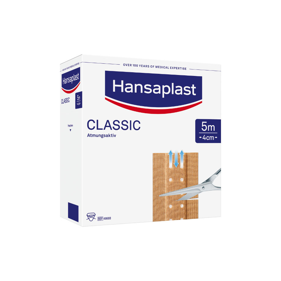 Hansaplast Classic Wundschnellverband, 5 m x 4 cm