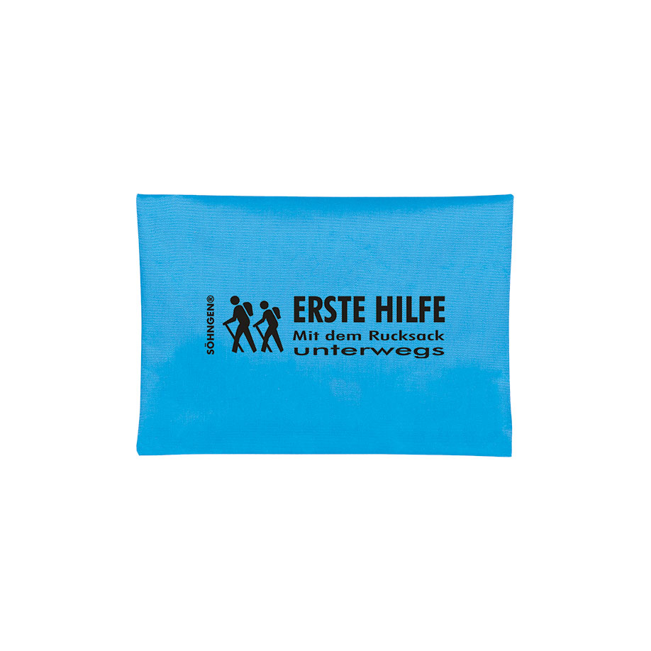 Erste-Hilfe-Tasche Mit dem Rucksack unterwegs blau