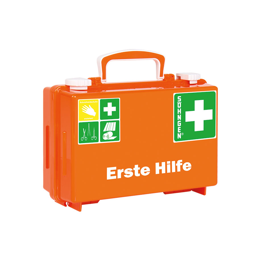 Erste-Hilfe Koffer QUICK-CD mit Füllung Norm DIN 13157, orange