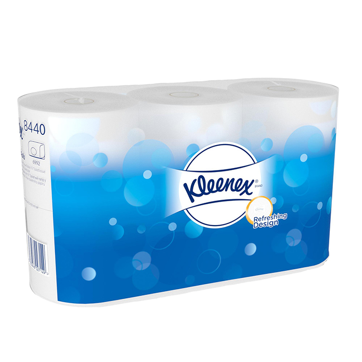 KLEENEX Toilet Tissue Standard, 3-lagig weiß (6 x 6 Rl. à 350 Bl.)