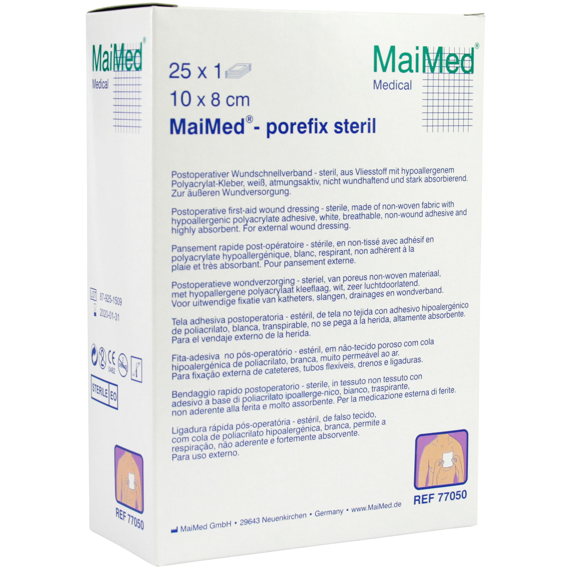 MaiMed porefix steril Wundschnellverband verschiedene Größen