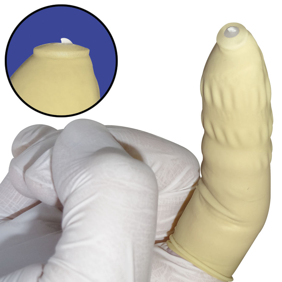 AMNICOT Fruchtblasensprenger Gummi-Latex Fingerling mit integrierten Reißhäkchen
