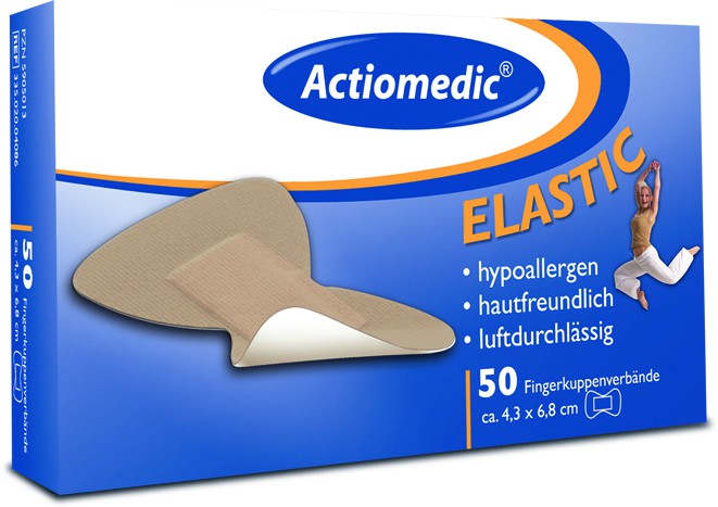 Actiomedic® ELASTIC Fingerkuppenverband Hautfarben 43 x 68 mm