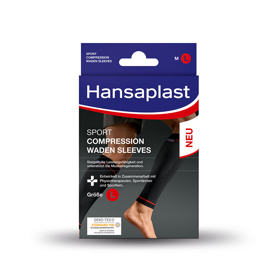 Hansaplast Sport Compression Waden sleeves Wadenbandagen Gr. L (2 Stck.)