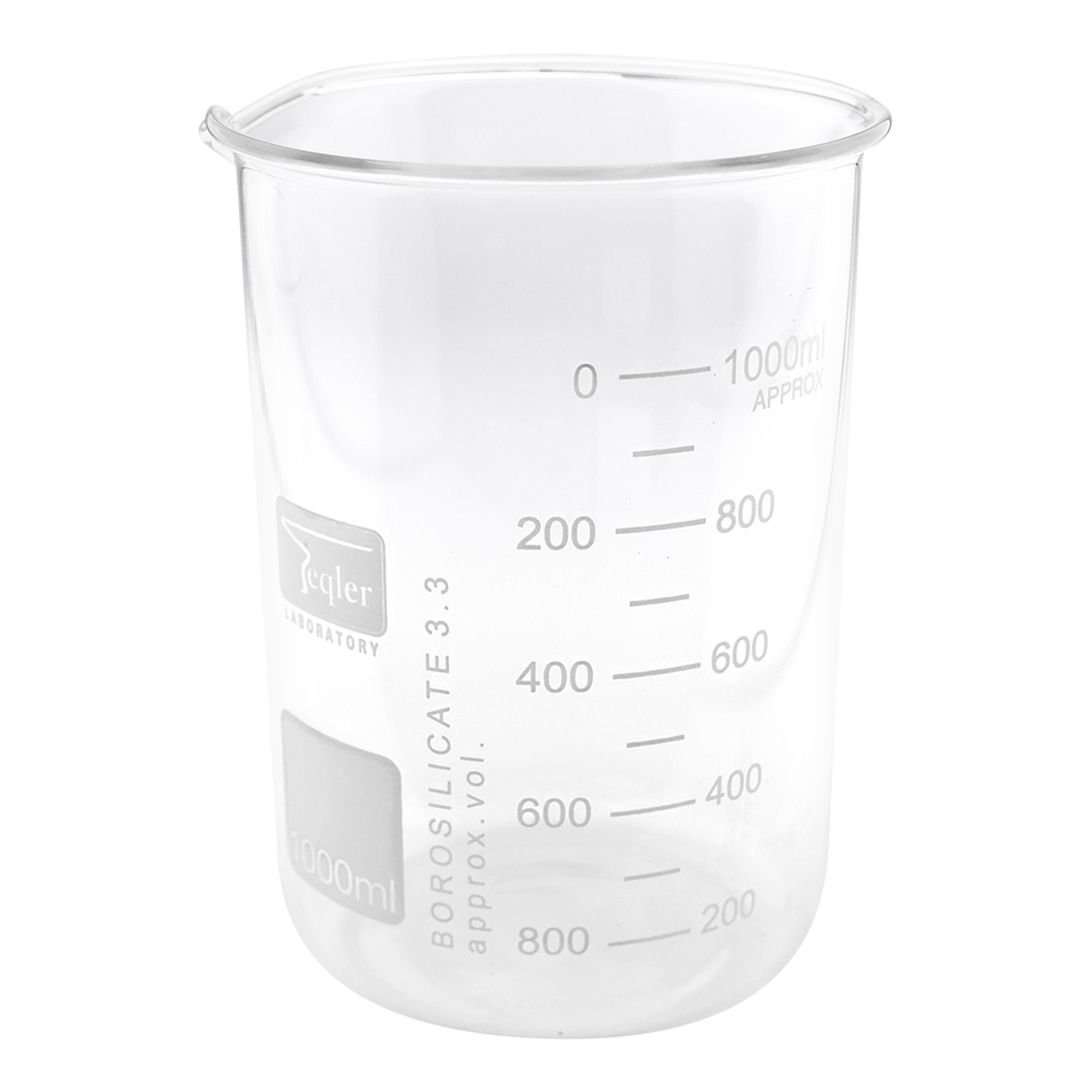 Becherglas niedrige Form aus Borosilikatglas 